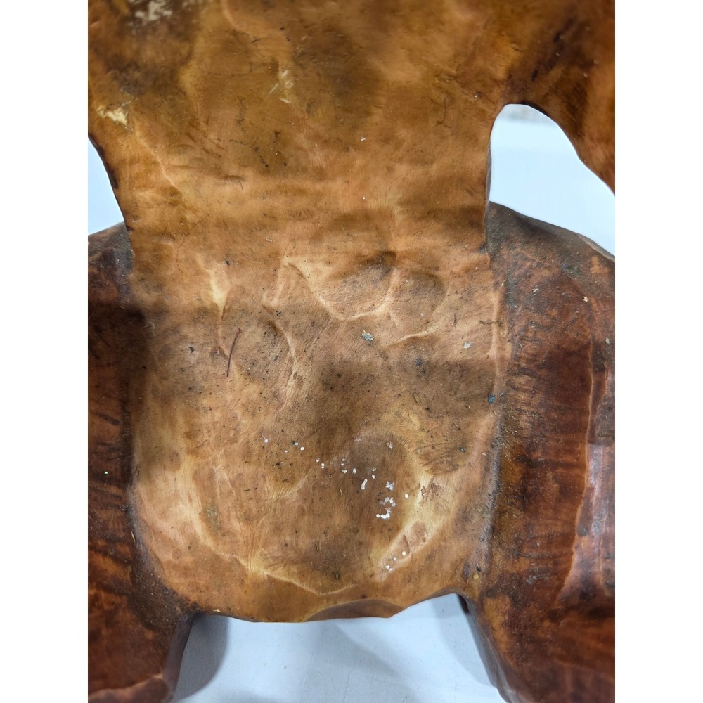 Rustic Hand Carved‎ Wooden Bear Figurine Woodland Animal Toilet Paper Holder - Picture 5 of 11